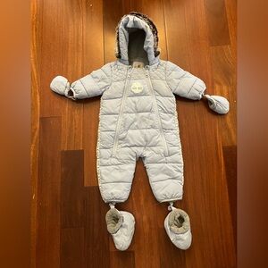 Timberland Kids Light Gray Quilted One Piece